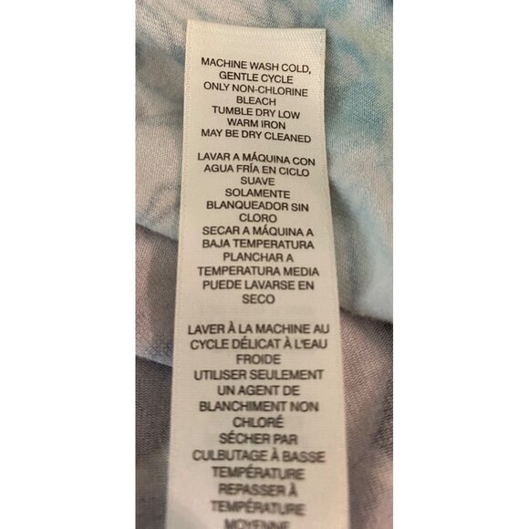 Chicos Sleeveless Dress Blue Animal Print Floral Hem Small - Picture 5 of 10